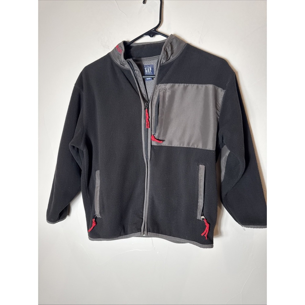 Gap Boys 8 Full Zip Up Jacket Black Polyester